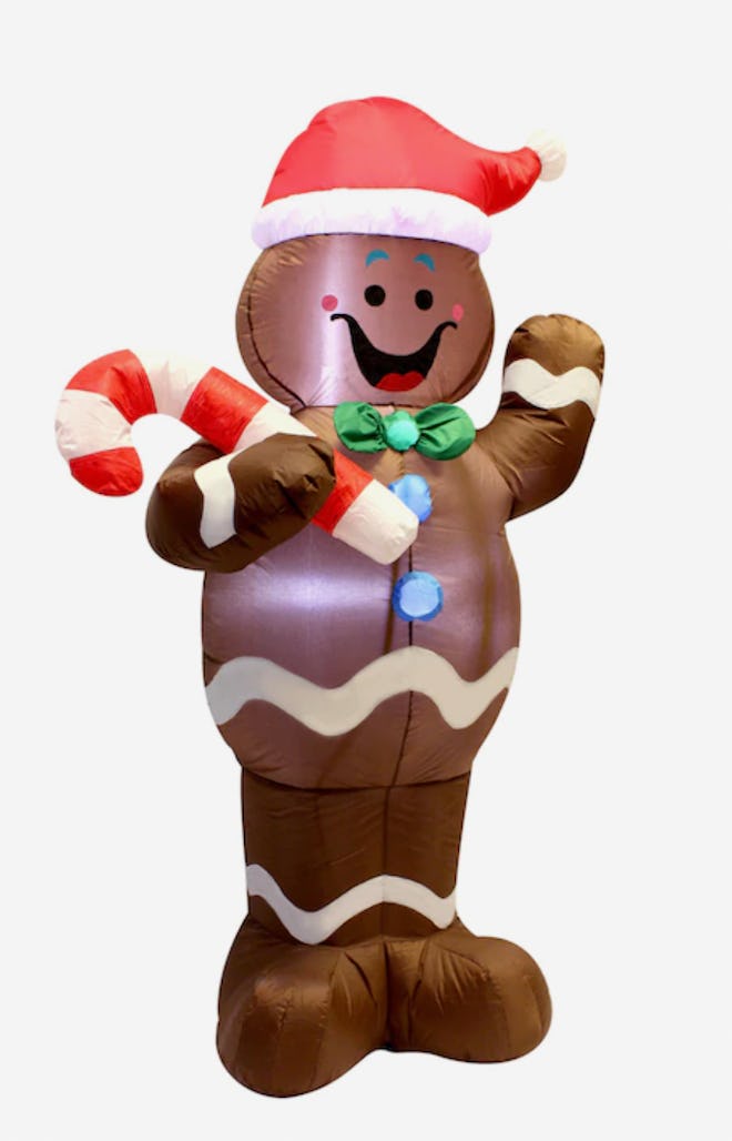gingerbread inflatable in article about Lowe's Christmas decorations 2022