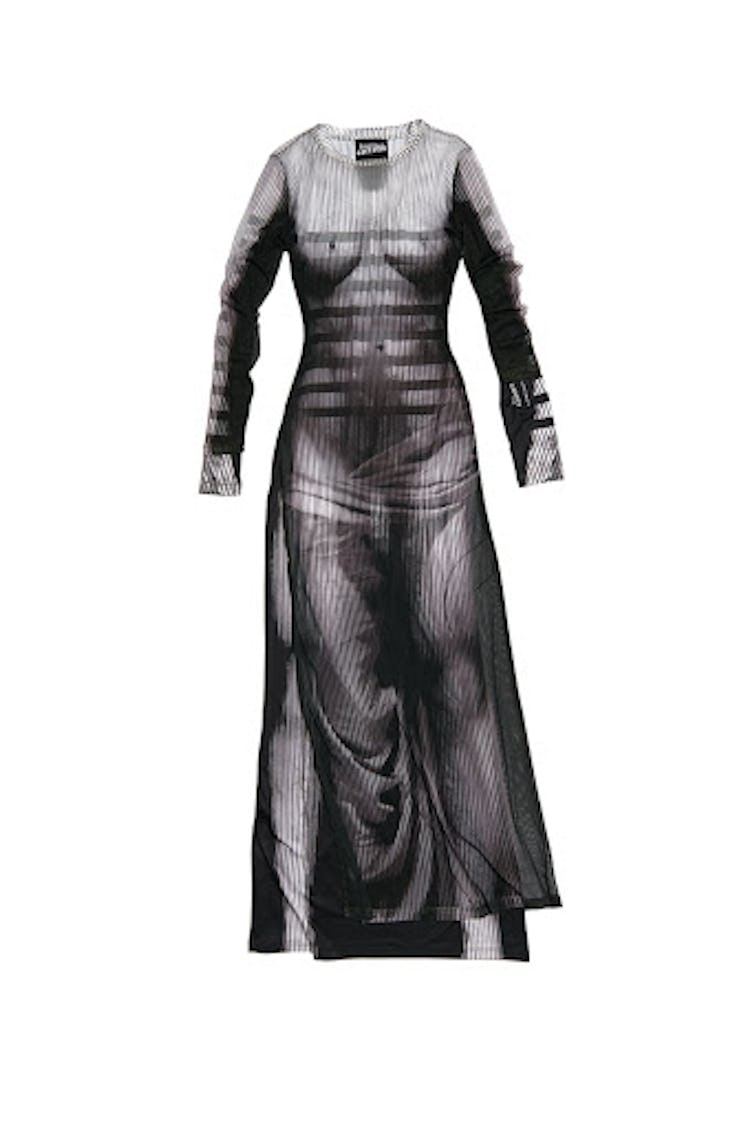 Y/Project x Jean-Paul Gaultier Body Morph Mesh Cover Dress