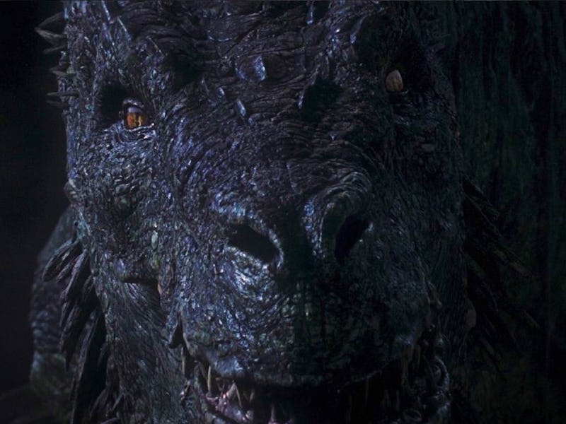 Close up of the dragon visenya from the house of the dragons