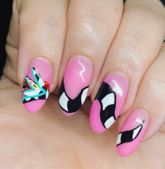 8 'Beetlejuice' Nail Art Ideas For Halloween