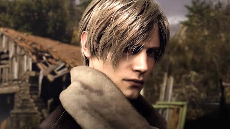 A male character from Resident Evil with short silver grey hair