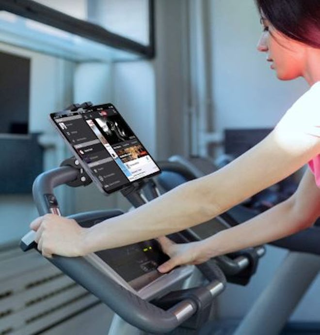 If you're looking for Peloton phone mounts that can hold a tablet, consider this universal phone and...