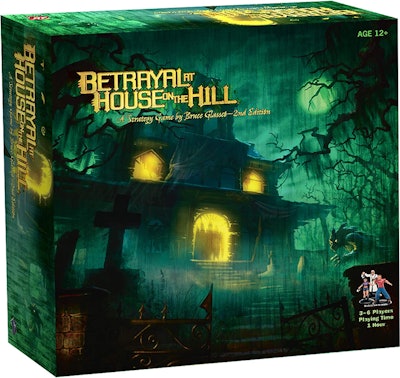 Families work cooperatively and then competitively in this horror-themed cooperative board game.