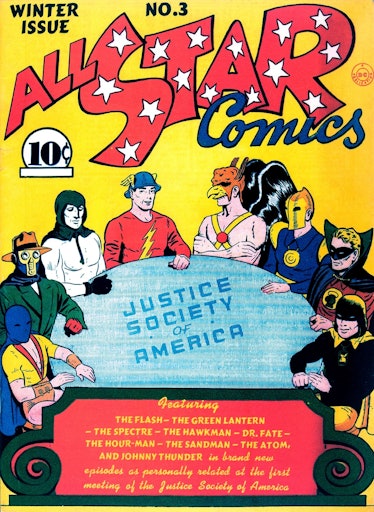 Cover page of the winter issue of All-Star Comic in which the Justice Society of America was formed
