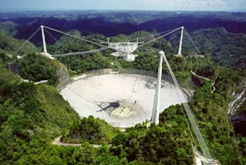 arecibo observatory seen from above prior to hurricane