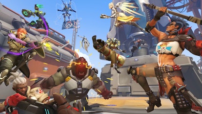 A battle scene from the video game Overwatch 2