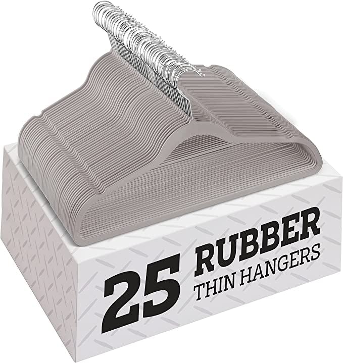 ZOBER Rubber Coated Plastic Hangers