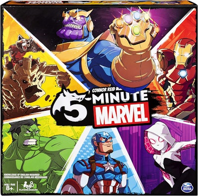 Families can play this Marvel-themed cooperative board game in just five minutes.