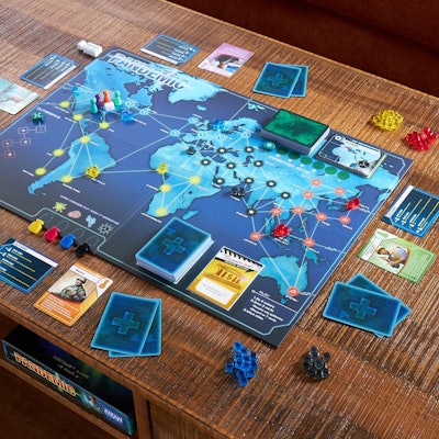 This wildly popular family cooperative board game uses strategy to protect the world from deadly pan...