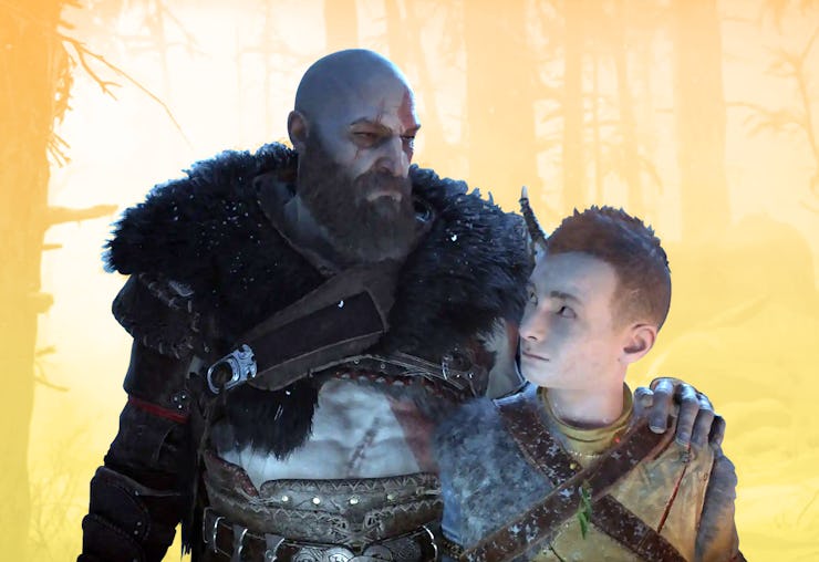 Kratos and his son from the game God of War: Ragnarök