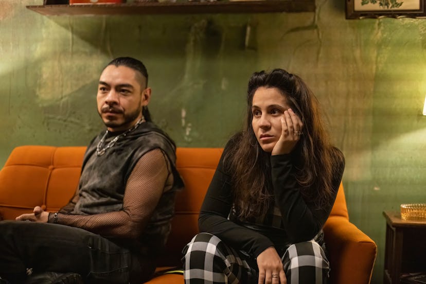 Bernardo Velasco as Renaldo, and Cassandra Ciangherotti as Úrsula in 'Los Espookys'