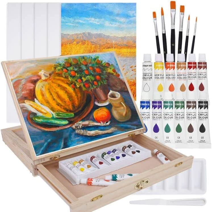 Tavolozza 26pcs Tabletop Easel Painting Set