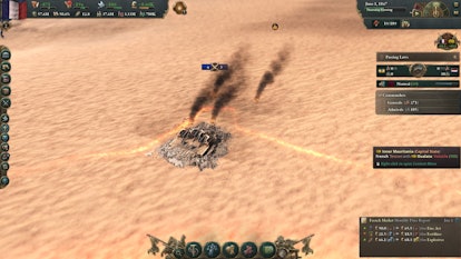 Smoke in a battle in Paradox Interactive Victoria 3