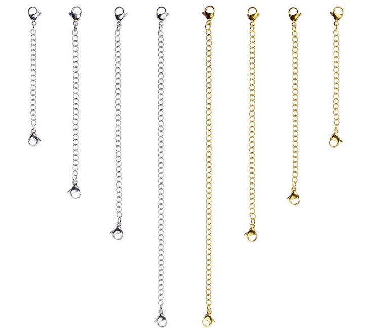 D-Buy Stainless Steel Necklace Extenders (8-Piece Set)