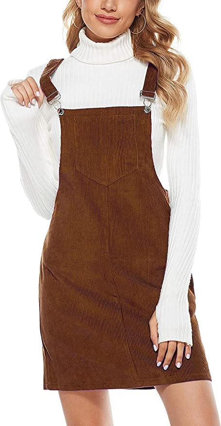 Hooever Corduroy Overall Bib Dress