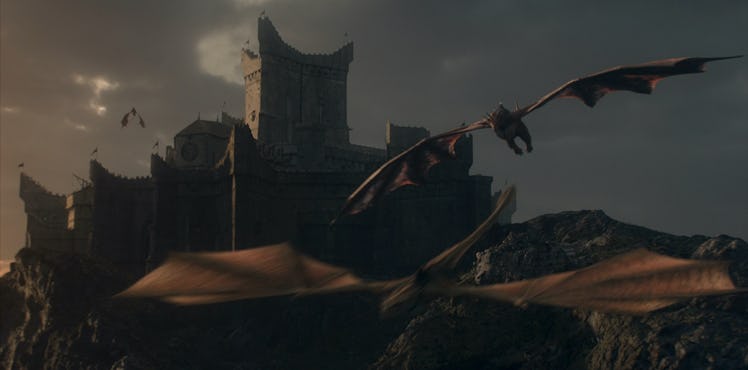 Three dragons fly near Dragonstone in House of the Dragon Episode 10