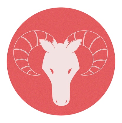 Red Aries zodiac sign symbol