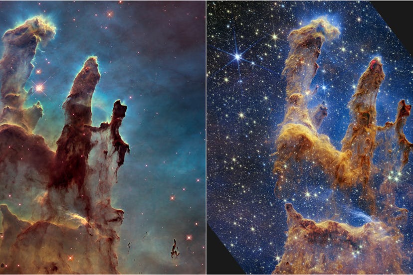 NASA's Hubble Space Telescope made the Pillars of Creation famous with its first image in 1995, but ...