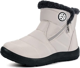 Hsyooes Fur Lined Winter Snow Boots