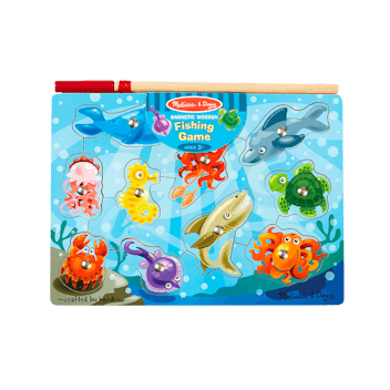Melissa & Doug Magnetic Wooden Fishing Game & Puzzle