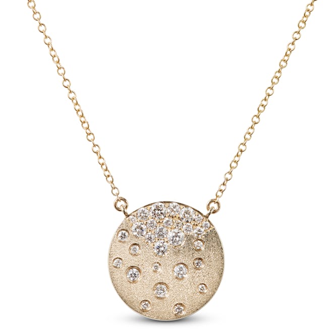 Diamond Confetti Disc Necklace in 14K Yellow Gold