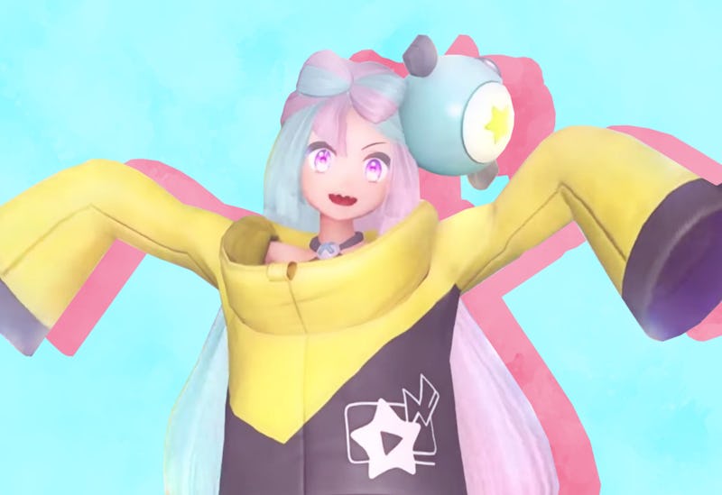 Ion and Bellibolt in the Pokemon Scarlet and Violet video game 