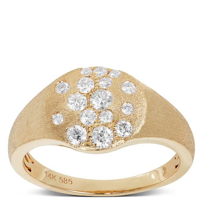 Confetti Collection Diamond Pinky Ring in 14K Yellow Gold