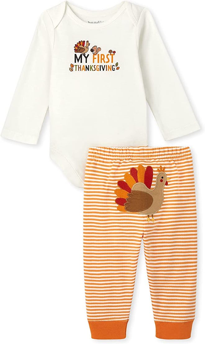 The Children's Place baby-boys Long Sleeve Bodysuit and Pants Set