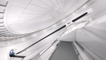 The interior of the SpinLaunch system.