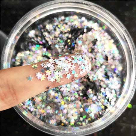 Get Taylor Swift's Midnights manicure using Tiny Stars Glitter Confetti