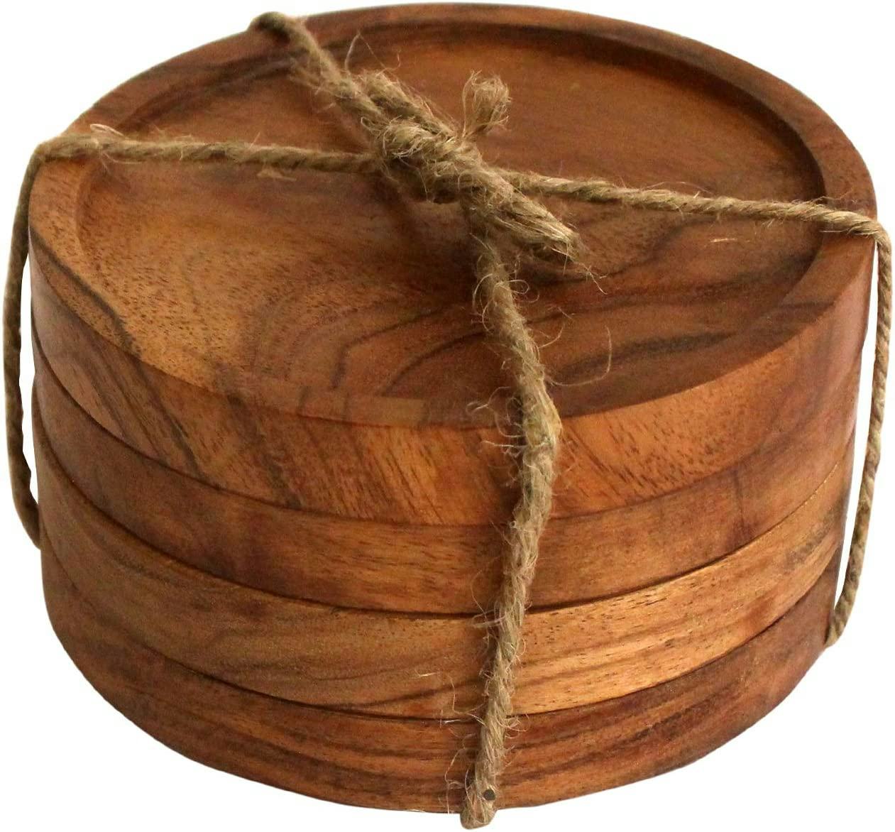 Kaizen Casa Wooden Coasters (Set of 4)