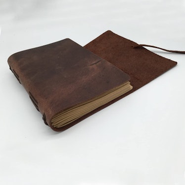 CooLeathor Genuine Leather Bound Daily Journal