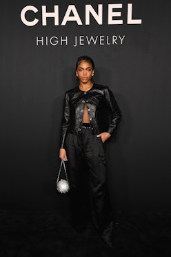 Lori Harvey attends the CHANEL dinner to celebrate the 1932 High Jewelry Collection on October 20, 2...