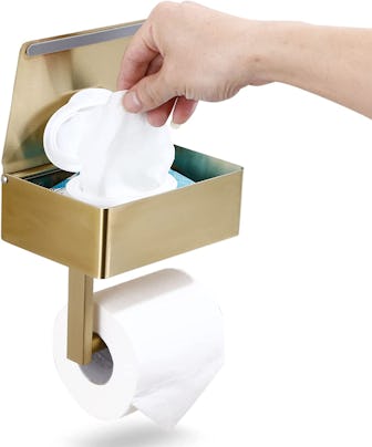 Day Moon Designs Toilet Paper Holder with Shelf