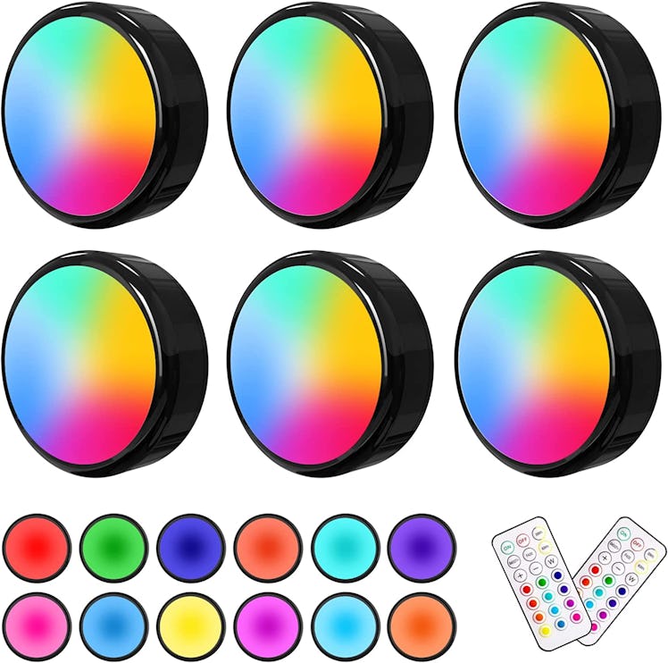 ILYXY Multicolor Puck Lights (6 Pack)