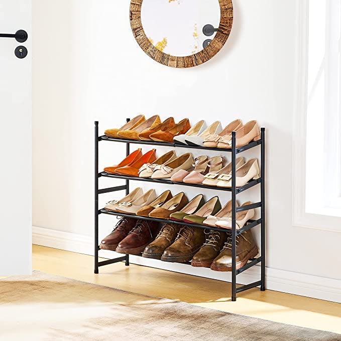 Tasjoon 2-Tier Stackable Shoe Rack Organizer