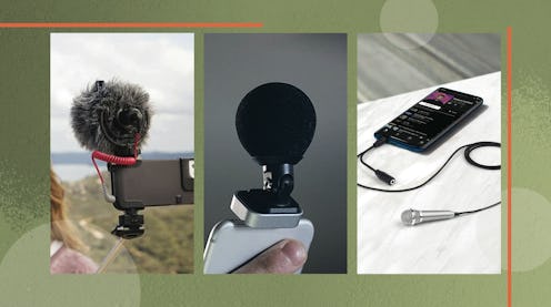 MayBesta wireless lavalier microphone, Shure MV88 microphone, and Wootrip mini karaoke microphone 
