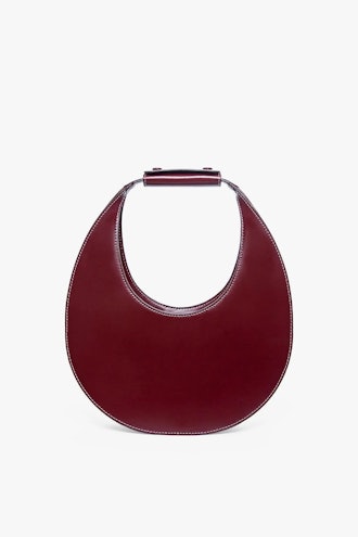 STAUD burgundy Moon shoulder bag
