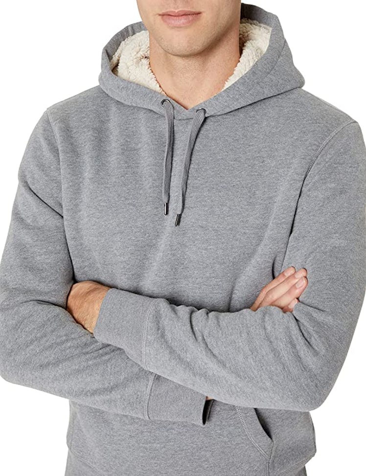 Amazon Essentials Sherpa-Lined Pullover Hoodie Sweatshirt