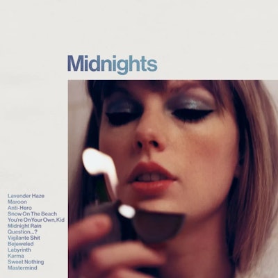 Cover of Taylor Swifts tenth studio album called Midnights.