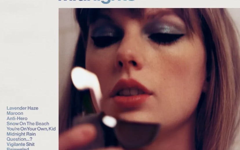 Cover of Taylor Swifts tenth studio album called Midnights.