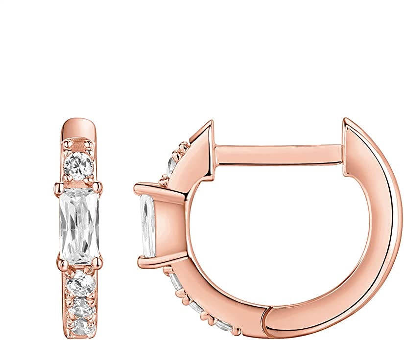 PAVOI 14K Gold Plated Huggie Hoop Earrings