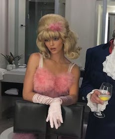 Kendall Jenner femmebot costume and blonde wig