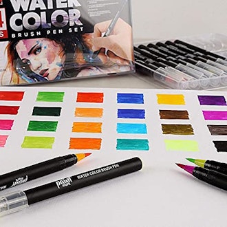 Paint Mark Water Color Brush Pen Set (24-Pack)
