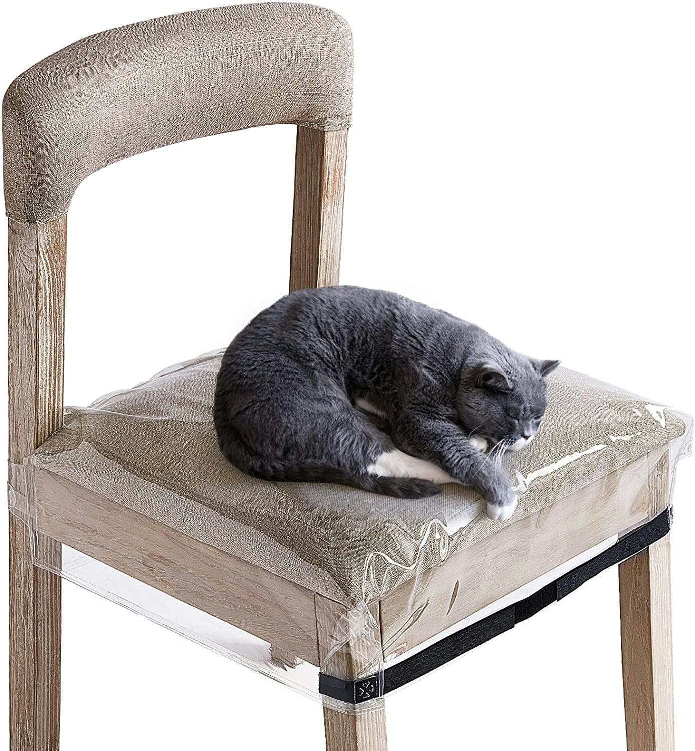 SIWUTIAO Clear Plastic Dining Chair Covers (2-Pack)