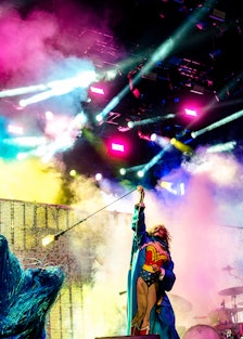 The Flaming Lips perform at Format art, music, and tech festival alongside "Soundsuits" by the artis...