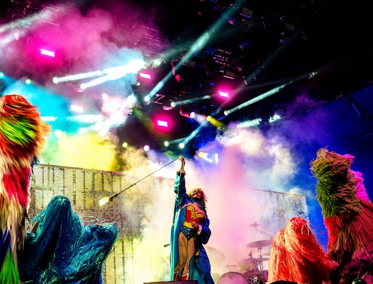 The Flaming Lips perform at Format art, music, and tech festival alongside "Soundsuits" by the artis...