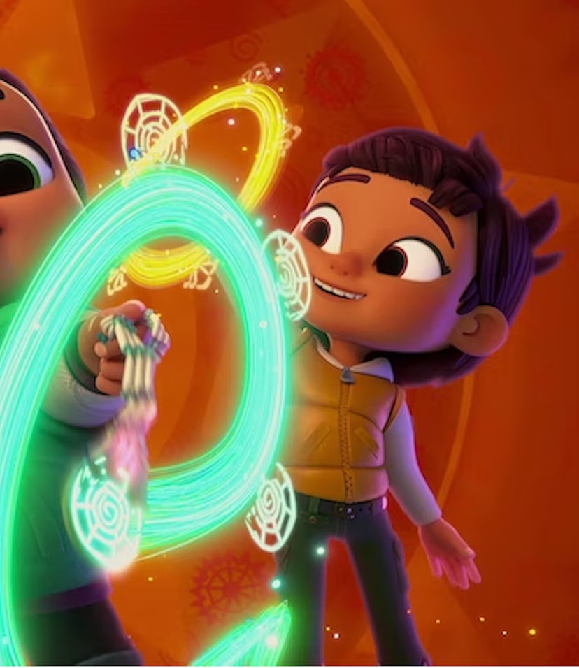 The Skycedar children transform into Spirit Rangers.