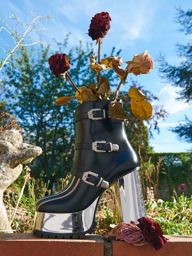 Flowers in a boot.