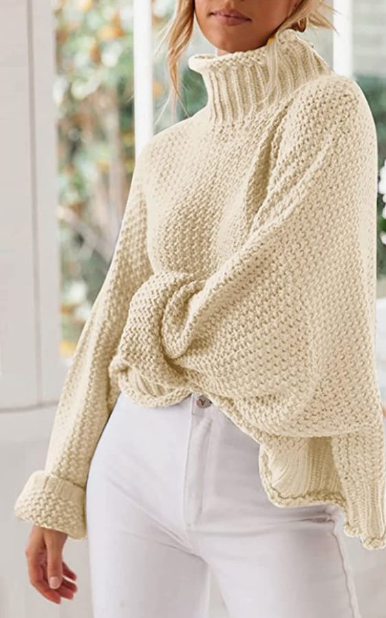 ZESICA Turtleneck Chunky Sweater